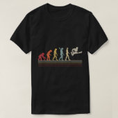 Grappig Guitar T Shirt. Retro  evolutie van M T-shirt (Design voorkant)