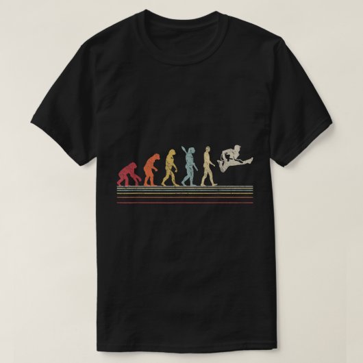 Grappig Guitar T Shirt. Retro  evolutie van M T-shirt (Design voorkant)