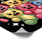 Grappig Gummy Beer Design Voor Mannen Vrouwen Kind Poster (Hoek)