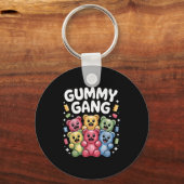 Grappig Gummy Beer Design Voor Mannen Vrouwen Kind Sleutelhanger (Voorkant)