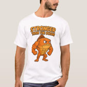 Grappig Gym Fish T-shirt (Voorkant)