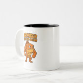 Grappig Gym Fish T-shirt Tweekleurige Koffiemok (Voorkant links)