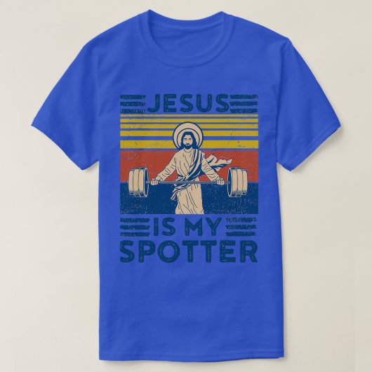 Grappig Gym Shirt Jezus is mijn schimmeluitje (Design voorkant)
