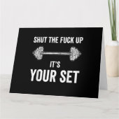 Grappig Gym-werkout van uw vaste offerte Kaart (Voorkant)