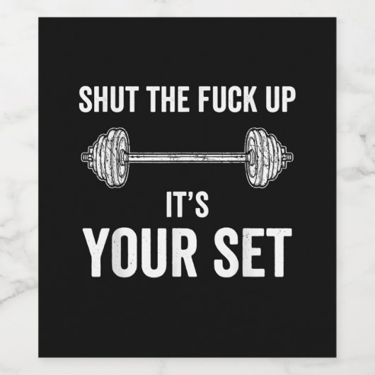 Grappig Gym-werkout van uw vaste offerte Wijn Etiket (Enkel label)