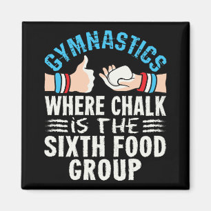 Grappig gymnastiek krijt gymnast team magneet