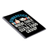 Grappig gymnastiek krijt gymnast team notitieboek (Rechterzijde)