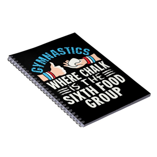 Grappig gymnastiek krijt gymnast team notitieboek (Rechterzijde)