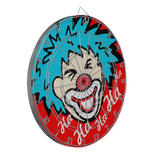 Grappig ha ha grafisch clown dart board dartbord (Voorkant Links)
