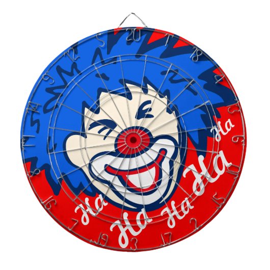 Grappig ha ha grafisch clown dart board dartbord (Voorkant)