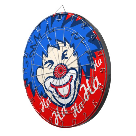 Grappig ha ha grafisch clown dart board dartbord (Voorkant Rechts)