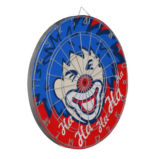 Grappig ha ha grafisch clown dart board dartbord (Voorkant Links)