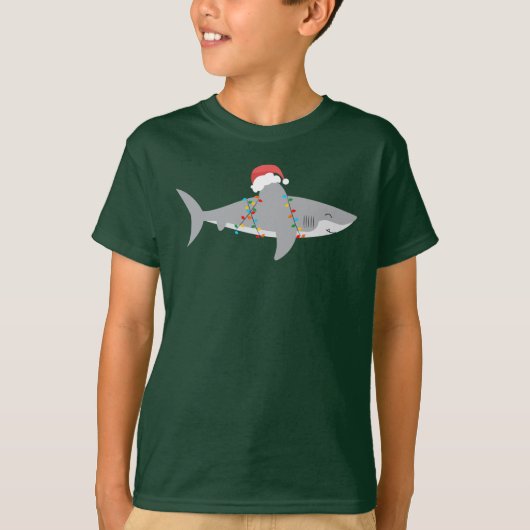 Grappig haai kerst T-shirt (Voorkant)