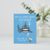 Grappig haai raadsel voor kinderen briefkaart (Staand voorkant)