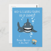 Grappig haai raadsel voor kinderen briefkaart (Voorkant / Achterkant)