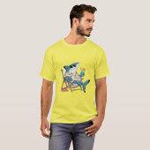 Grappig Haaien Vakantie T-Shirt (Voorkant volledig)