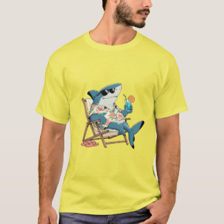 Grappig Haaien Vakantie T-Shirt