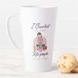 Grappig Haak Citaat Garenliefhebber Design Latte Mok