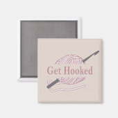 Grappig Haak Quote Haakmachine gezegde Magneet (Voorkant / Achterkant)