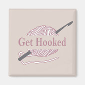 Grappig Haak Quote Haakmachine gezegde Magneet (Voorkant)