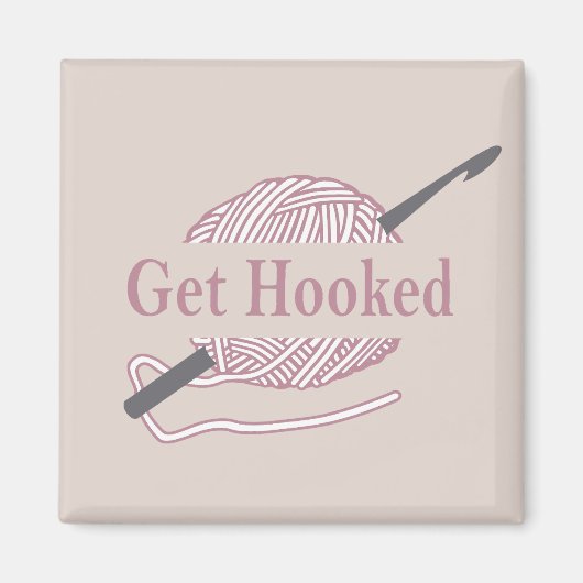 Grappig Haak Quote Haakmachine gezegde Magneet (Voorkant)