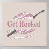 Grappig Haak Quote Haakmachine gezegde Poster (Voorkant)