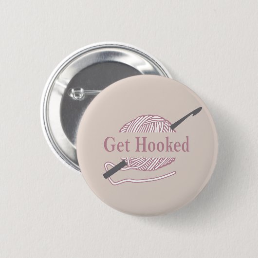 Grappig Haak Quote Haakmachine gezegde Ronde Button 5,7 Cm (Voorkant /achterkant)
