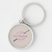 Grappig Haak Quote Haakmachine gezegde Sleutelhanger (Voorkant)