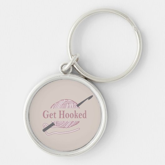 Grappig Haak Quote Haakmachine gezegde Sleutelhanger (Voorkant)