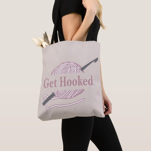 Grappig Haak Quote Haakmachine gezegde Tote Bag (Dichtbij)