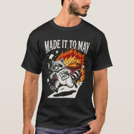 Grappig haalde het tot mei Wasbeer-Vuilcontainerbr T-shirt