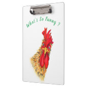 Grappig Haan Klembord - Aangepaste tekst (Links)