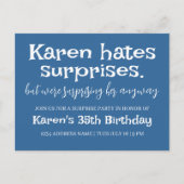 Grappig Haat Surprises Feest Modern Meer Details Briefkaart (Voorkant)
