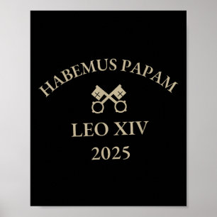Grappig Habemus Papam Paus Leo XIV 2025 Katholiek Poster
