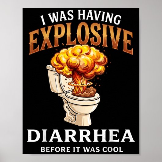 Grappig had ik explosieve diarree voor het was poster (Voorkant)