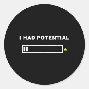 Grappig Had Potentieel Lui Humor Sarcasme Citaten Ronde Sticker