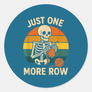 Grappig Haken Meer Haakwerk Alleen Skelet Liefhebb Ronde Sticker