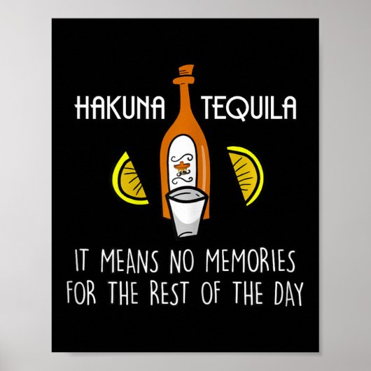 Grappig Hakuna Tequila Taco Lover Cinco De Mayo Gi Poster (Voorkant)