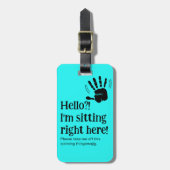 Grappig Hallo? Ik ben hier Bagagelabel (Voorkant verticaal)