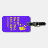 Grappig Hallo? Ik ben hier Bagagelabel (Voorkant horizontaal)