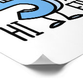 Grappig hallo vijf! Hallo Hoge Hand € Wave Number Poster (Hoek)