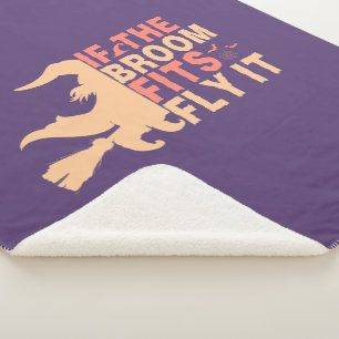 Grappig Halloween als de bezem past vlieg het Sherpa Deken