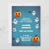 Grappig Halloween baby spook zet gezicht in het ga Kaart (Achterkant)