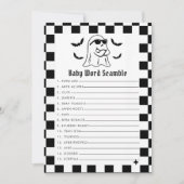 Grappig Halloween Baby Word Scamble Game Kaart (Voorkant)