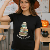Grappig Halloween bibliothecaris lezen is een trak T-shirt