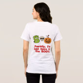 Grappig Halloween BOO Design – Schattige Frankenst Tri-Blend Shirt (Achterkant volledig)
