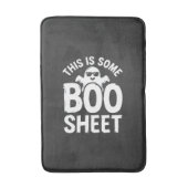 Grappig Halloween Boo Laken Spook Ontwerp_1 Badmat (Voorkant Verticaal)
