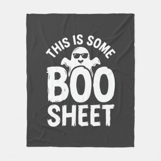 Grappig Halloween Boo Laken Spook Ontwerp_1 Fleece Deken (Voorkant)