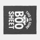 Grappig Halloween Boo Laken Spook Ontwerp_1 Fleece Deken (Voorkant (Horizontaal))