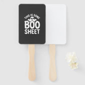 Grappig Halloween Boo Laken Spook Ontwerp_1 Handwaaier (Voorkant en achterkant)